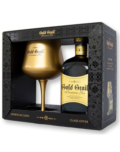 Garcias - Vinhos e Bebidas Espirituosas - GIN GOLD GRAIL COM COPO 1