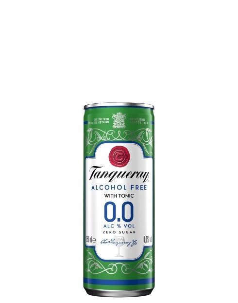 Garcias - Vinhos e Bebidas Espirituosas - GIN TANQUERAY & TONIC 0.0% PACK 12 LATAS 1